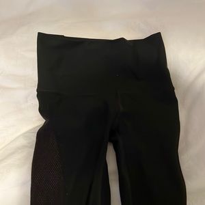 Lululemon leggings black with red detail